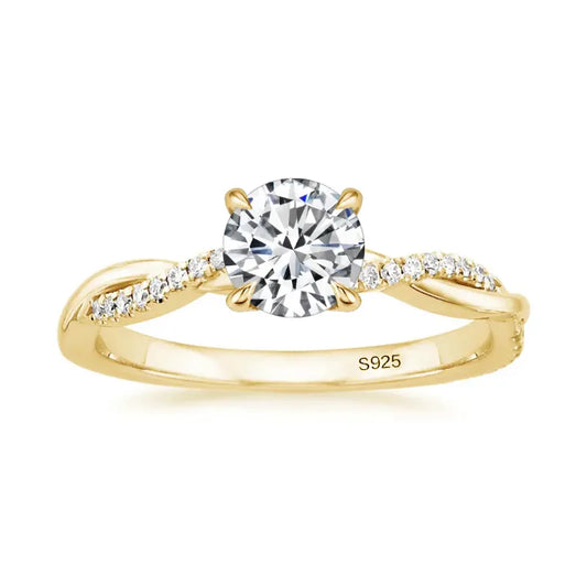 Regal Whisper 2.0 Carat Round Cut Engagement Ring in Sterling Silver