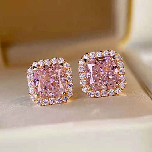 Elegant Minimal 3.0Ct Women's Stud Earrings
