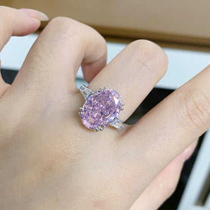 Regal 7.0 Carat Oval Cut Engagement Ring for Women in Sterling Silver