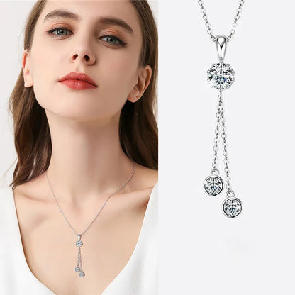 2.0 Ct Radiant Round Cut Pendant Necklace In White Gold