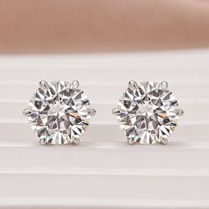 Refined Lustrous 1.2Ct Women's Stud Earrings