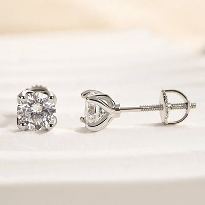 Sophisticated Minimal 1.0Ct Women's Stud Earrings