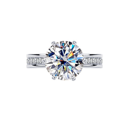 Timeless 3.0ct Round cut Engagement Ring for Women in Sterling Silver