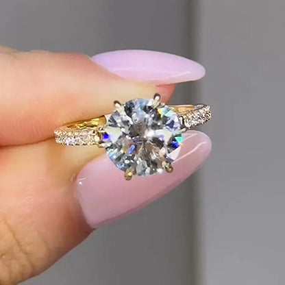 Grand Splendor 3.0ct Round Cut Engagement Ring for Women in Sterling Silver