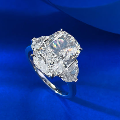 Regal 5.0ct Oval cut Engagement Ring for Women in Sterling Silver