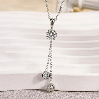 2.0 Ct Radiant Round Cut Pendant Necklace In White Gold