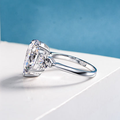 Regal 6.0ct Pear cut Engagement Ring for Women in Sterling Silver