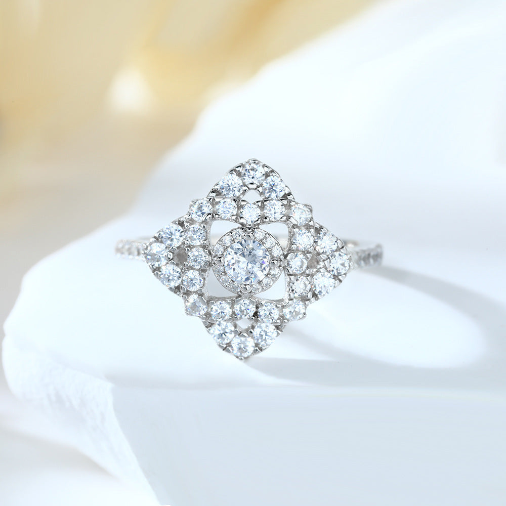 Timeless 1.5ct Round cut Engagement Ring for Women in Sterling Silver