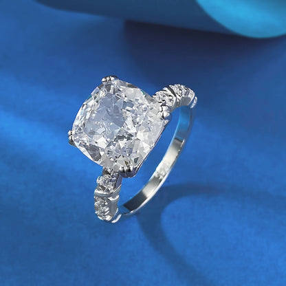 Regal 3.0 Carat Cushion Cut Engagement Ring for Women in Sterling Silver