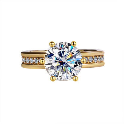 Timeless 3.0ct Round cut Engagement Ring for Women in Sterling Silver