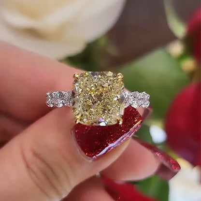 Pure Devotion Round Cut Engagement Ring in Sterling Silver