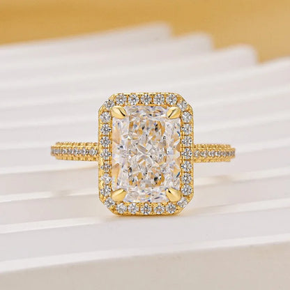 Celestial Charm 2.0ct Radiant Cut Engagement Ring in Sterling Silver