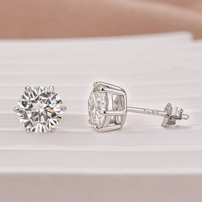 Refined Lustrous 1.2Ct Women's Stud Earrings