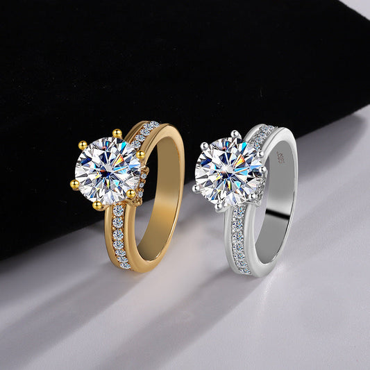 Timeless 3.0ct Round cut Engagement Ring for Women in Sterling Silver