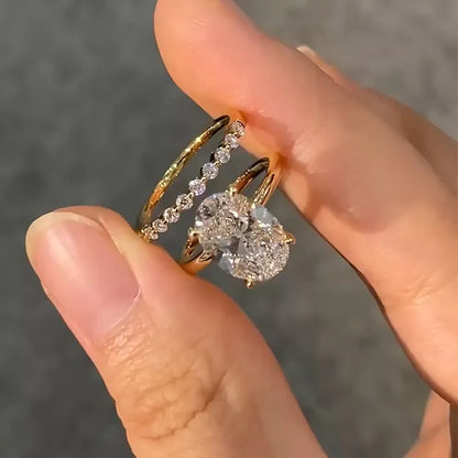 Royal Gleam 5.5 Carat Oval Cut Wedding Set in Sterling Silver