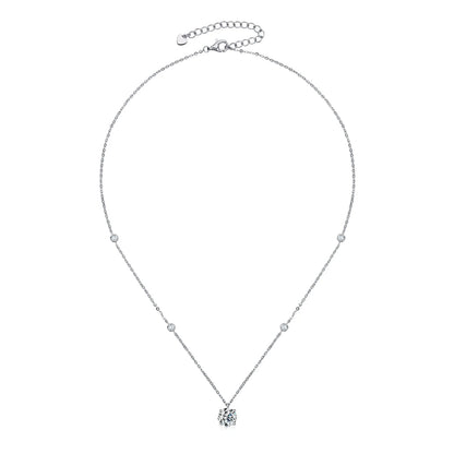 2.0ct Graceful Round Cut Pendant Necklace For Women In White Gold