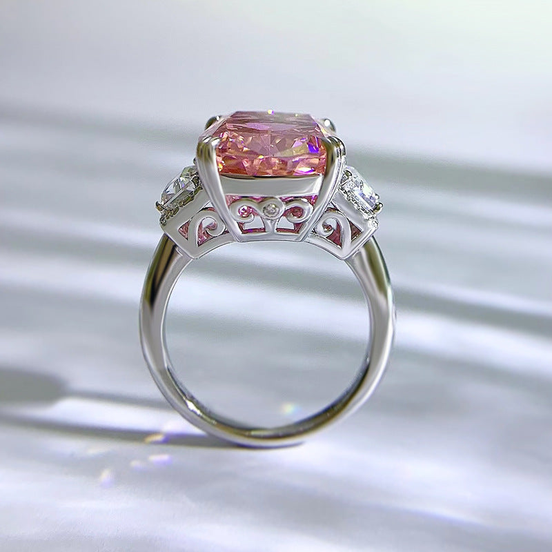 Regal 7.0ct Oval cut Engagement Ring for Women in Sterling Silver