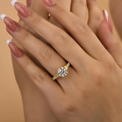 Grand Splendor 3.0ct Round Cut Engagement Ring for Women in Sterling Silver