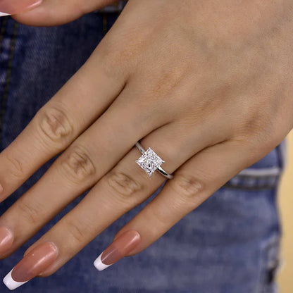 Pearlcrest Vow 3.5ct Radiant Cut Engagement Ring for Women in Sterling Silver