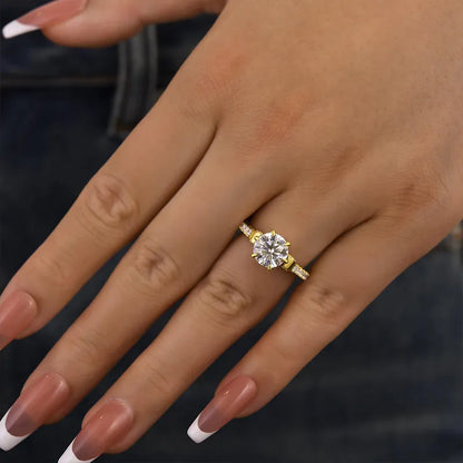 Grand Splendor 3.0ct Round Cut Engagement Ring for Women in Sterling Silver
