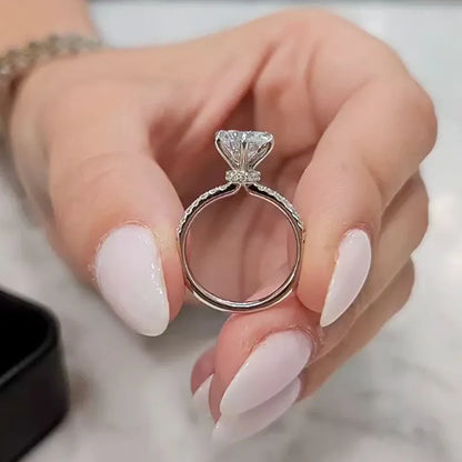 Pure Devotion 2.0ct Round Cut Engagement Ring in Sterling Silver