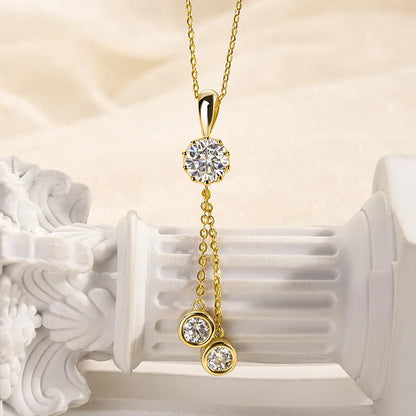 2.0 Ct Radiant Round Cut Pendant Necklace In White Gold