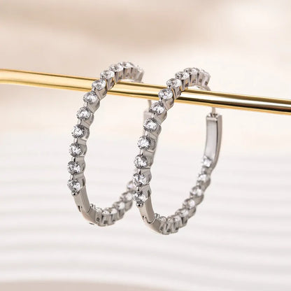Classic Sparkling 1.0Ct Women's Stud Earrings