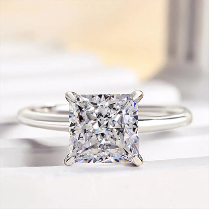 Pearlcrest Vow 3.5ct Radiant Cut Engagement Ring for Women in Sterling Silver