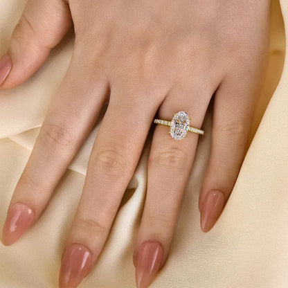 Celestial Charm 4.5ct Oval Cut Engagement Ring for Women in Sterling Silver