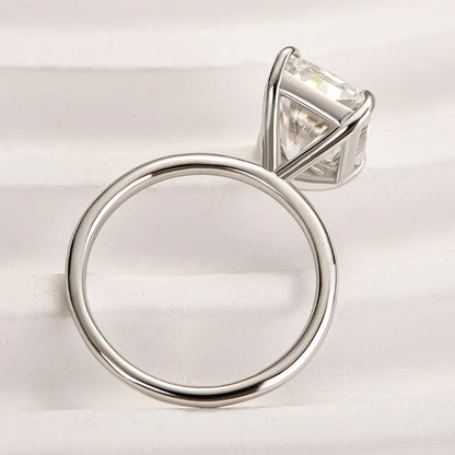 Heirloom Glow 4.5 Carat Radiant Cut Engagement Ring in Sterling Silver