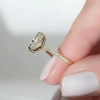 Dazzling Union 3.5ct Radiant Cut Engagement Ring for Women in Sterling Silver
