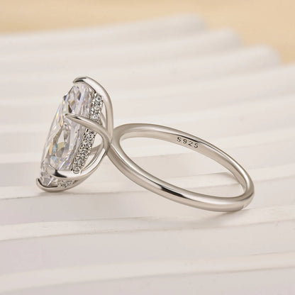Majestic Bloom 3.0 Carat Marquise Cut Engagement Ring in Sterling Silver