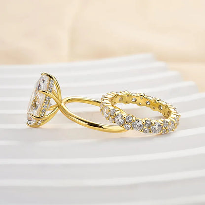 Pure Devotion 4.0ct Marquise Cut Wedding Set in Sterling Silver