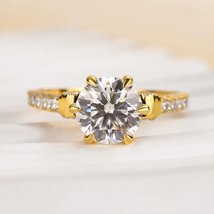 Grand Splendor 3.0ct Round Cut Engagement Ring for Women in Sterling Silver