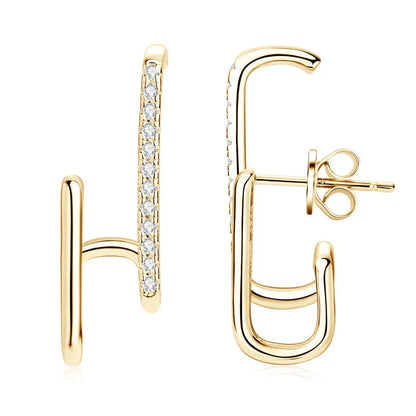 Elegant Minimal 0.3Ct Women's Stud Earrings