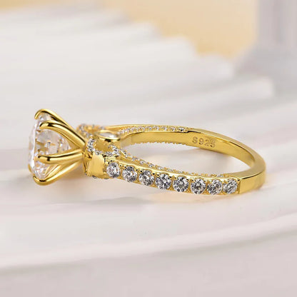 Grand Splendor 3.0ct Round Cut Engagement Ring for Women in Sterling Silver