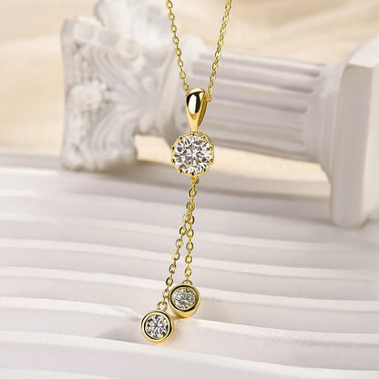 2.0 Ct Radiant Round Cut Pendant Necklace In White Gold