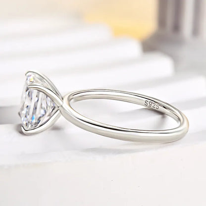 Pearlcrest Vow 3.5ct Radiant Cut Engagement Ring for Women in Sterling Silver