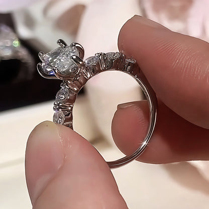 Regal 1.5ct Marquise Cut Engagement Ring for Women in Sterling Silver