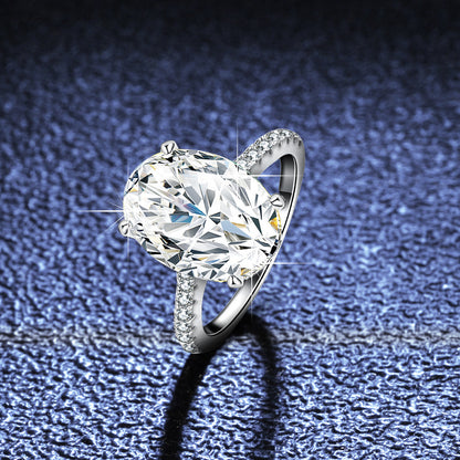 Regal 6.0ct Oval cut Engagement Ring for Women in Sterling Silver