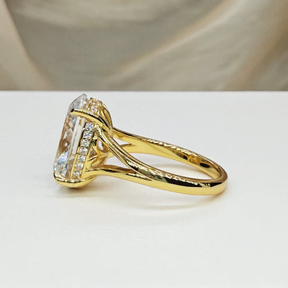 Everyday Poise 4Ct Oval Cut Simulated Diamond Engagement Ring in Yellow Gold Plated Silver