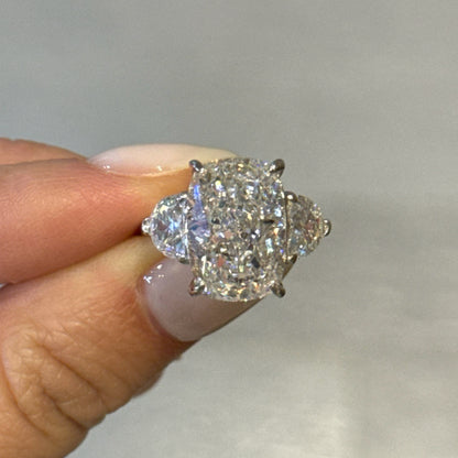 Crisp Brilliance 6Ct Radiant Cut Simulated Diamond Engagement Ring in White Gold Plated Silver