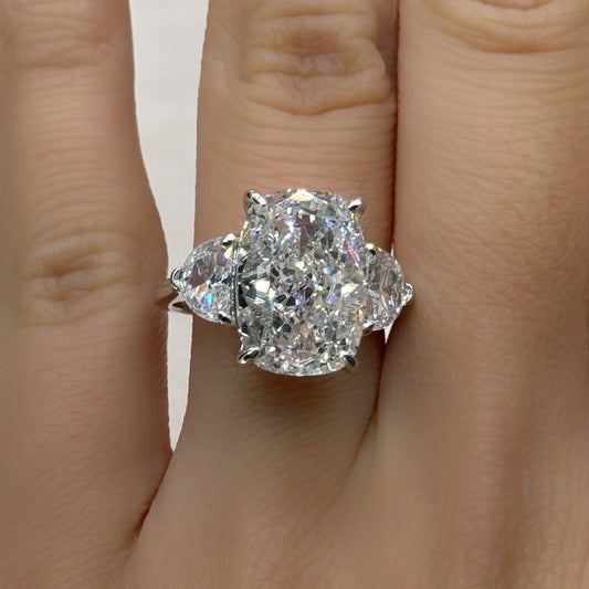 Crisp Brilliance 6Ct Radiant Cut Simulated Diamond Engagement Ring in White Gold Plated Silver