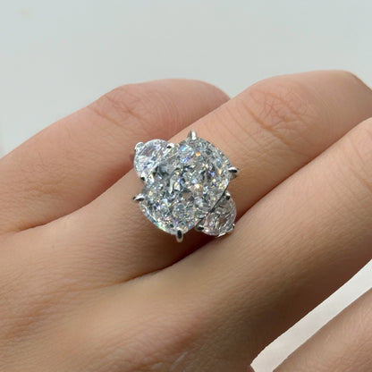 Crisp Brilliance 6Ct Radiant Cut Simulated Diamond Engagement Ring in White Gold Plated Silver