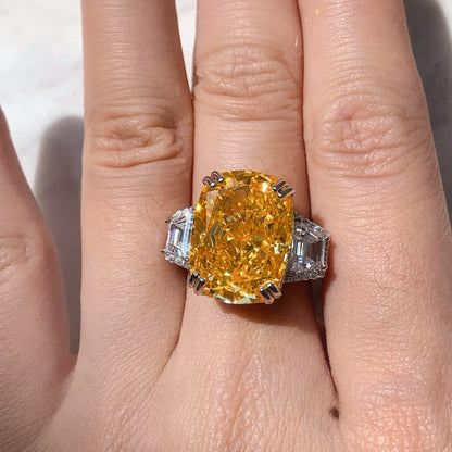 Elegant 8.0ct Oval Cut Engagement Ring for Women in Sterling Silver