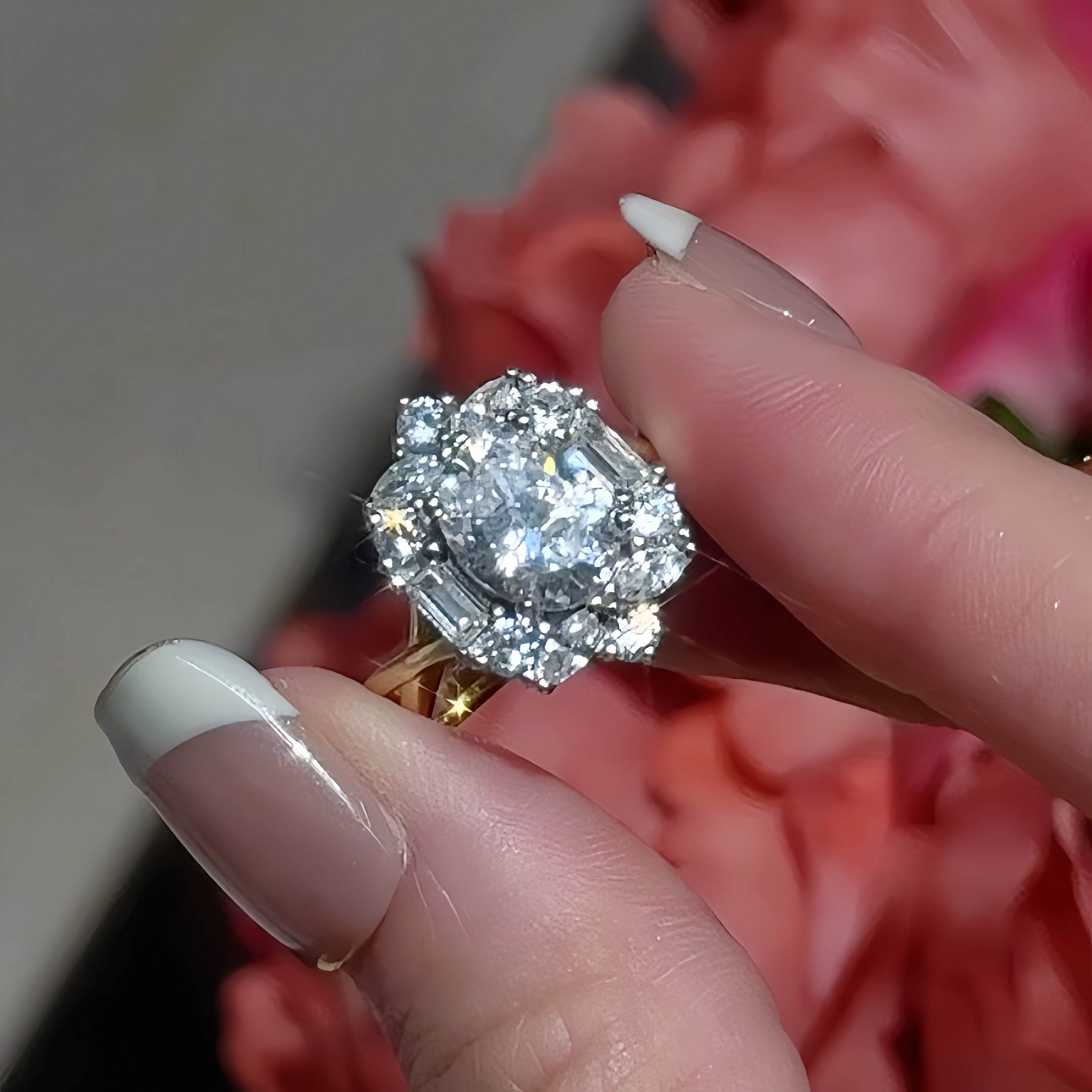 Enchanted Oval 2.0 Carat Oval Cut Engagement Ring in Sterling Silver