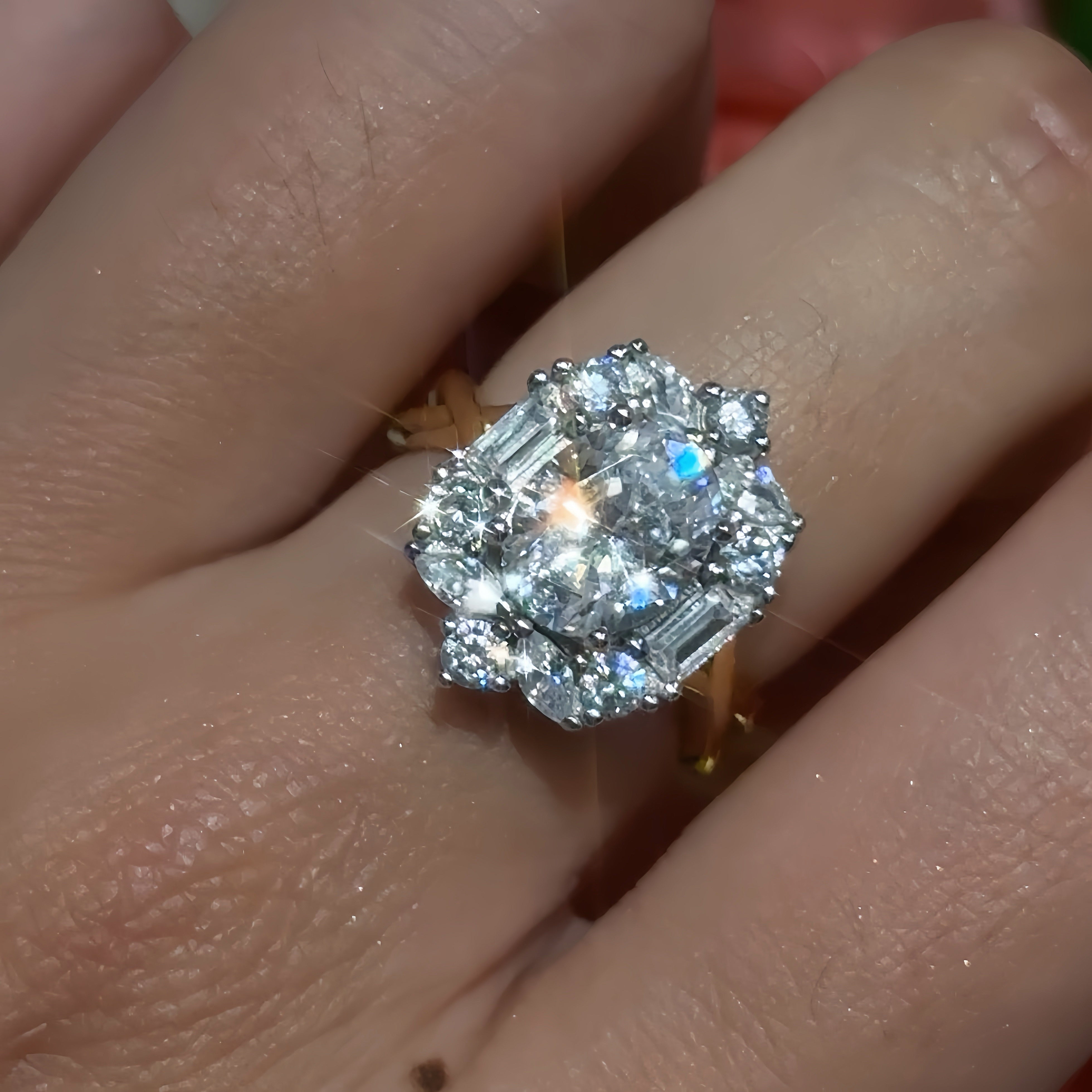 Enchanted Oval 2.0 Carat Oval Cut Engagement Ring in Sterling Silver