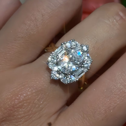 Enchanted Oval 2.0 Carat Oval Cut Engagement Ring in Sterling Silver