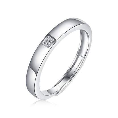 Sweet Union Sterling Silver 925 Moissanite Matching Rings