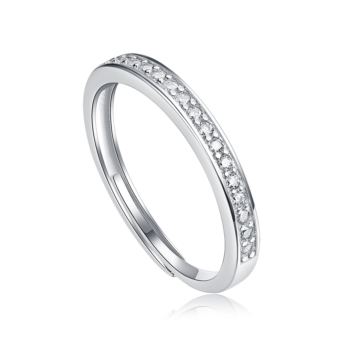 Sweet Union Sterling Silver 925 Moissanite Matching Rings